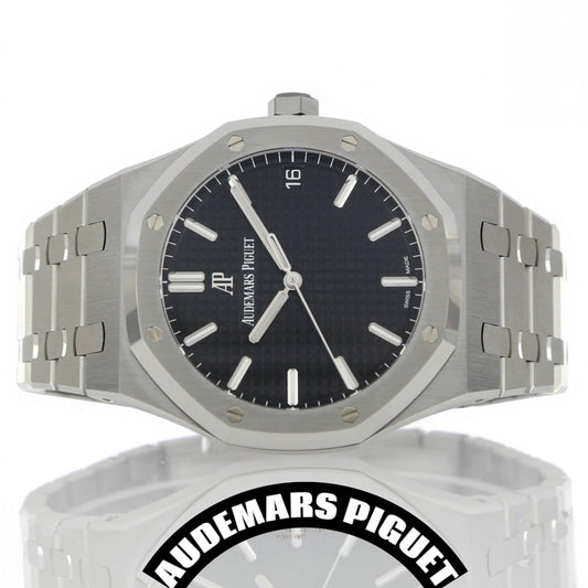 Audemars Inspired Royal Oak Replica – Classic Black Dial Luxury Timepiece