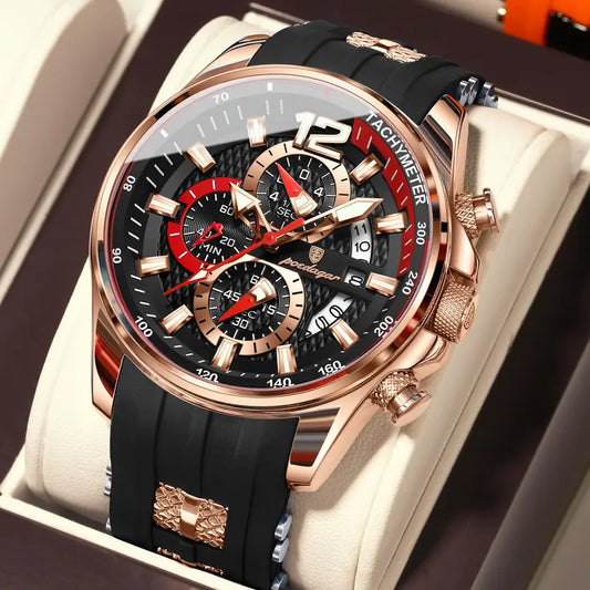 POEDAGAGR Sports Chronograph Watch