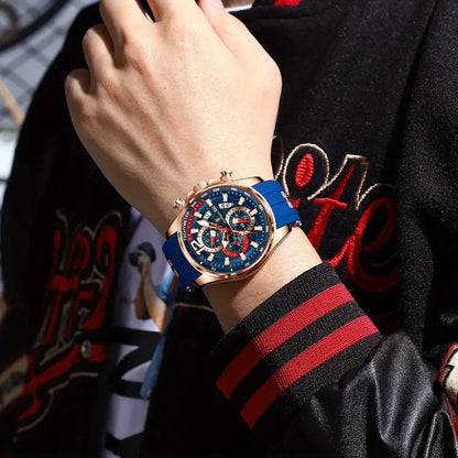 POEDAGAGR Sports Chronograph Watch