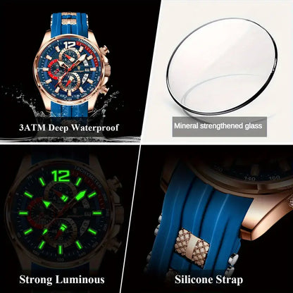 POEDAGAGR Sports Chronograph Watch
